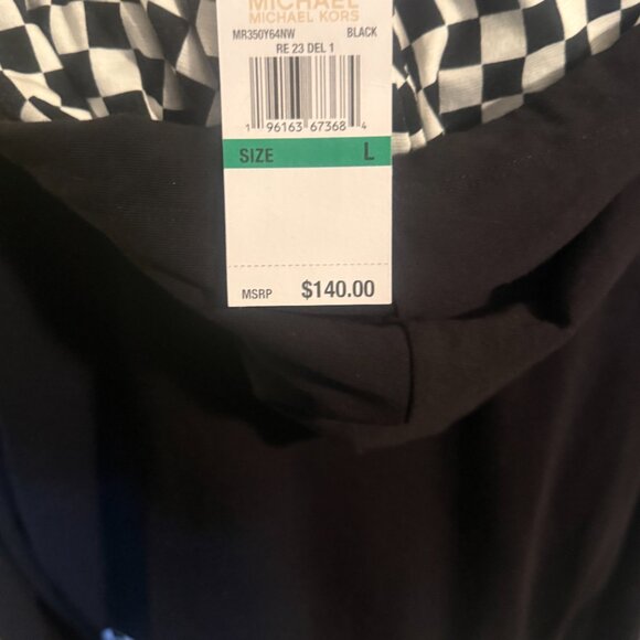 MICHAEL Michael Kors Cropped Checkered Hoodie - Picture 5 of 6